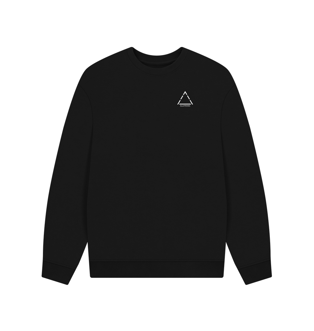 Black Printed Sweater Front