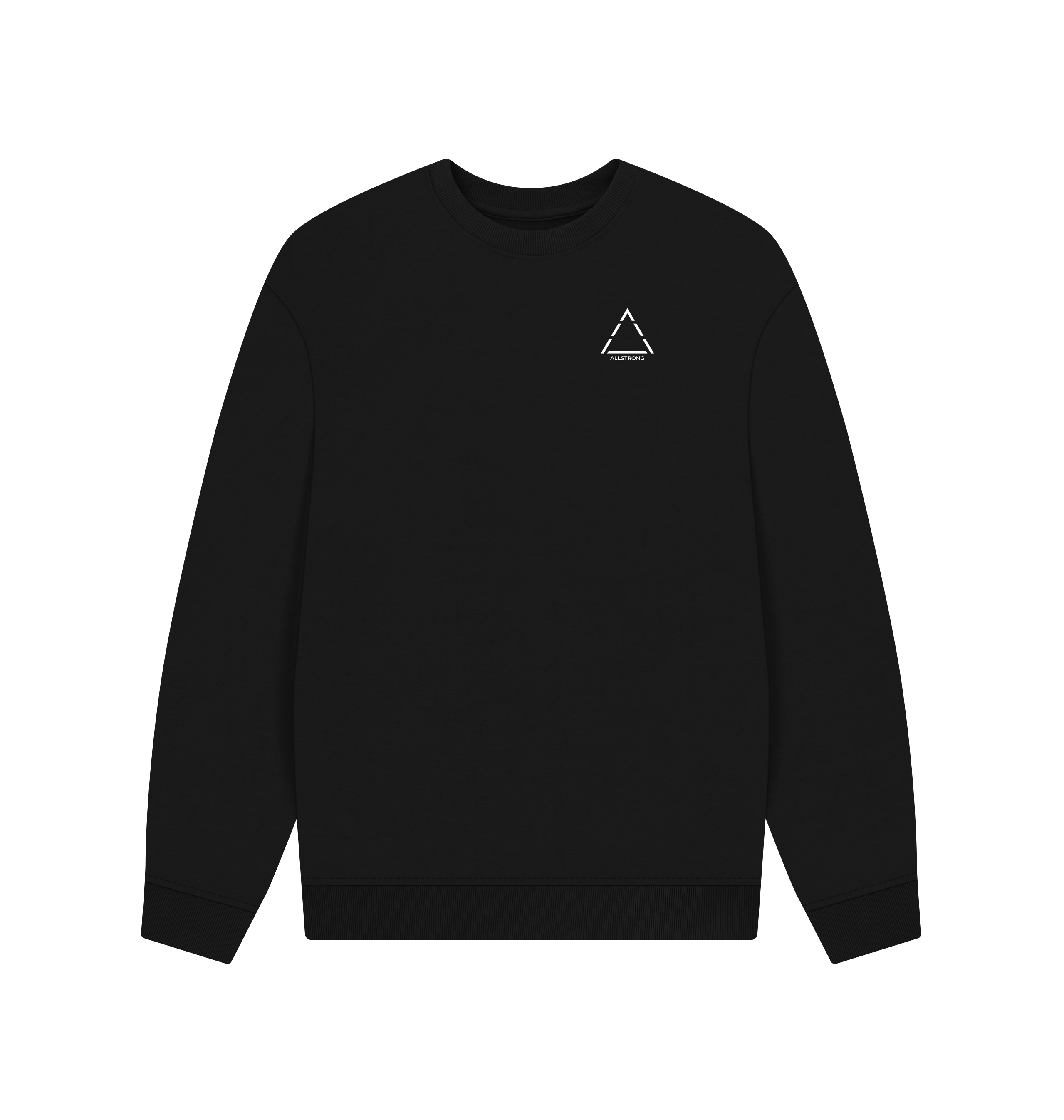 Black Printed Sweater Front