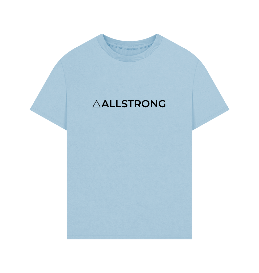 Milky Blue Printed T-shirt Front