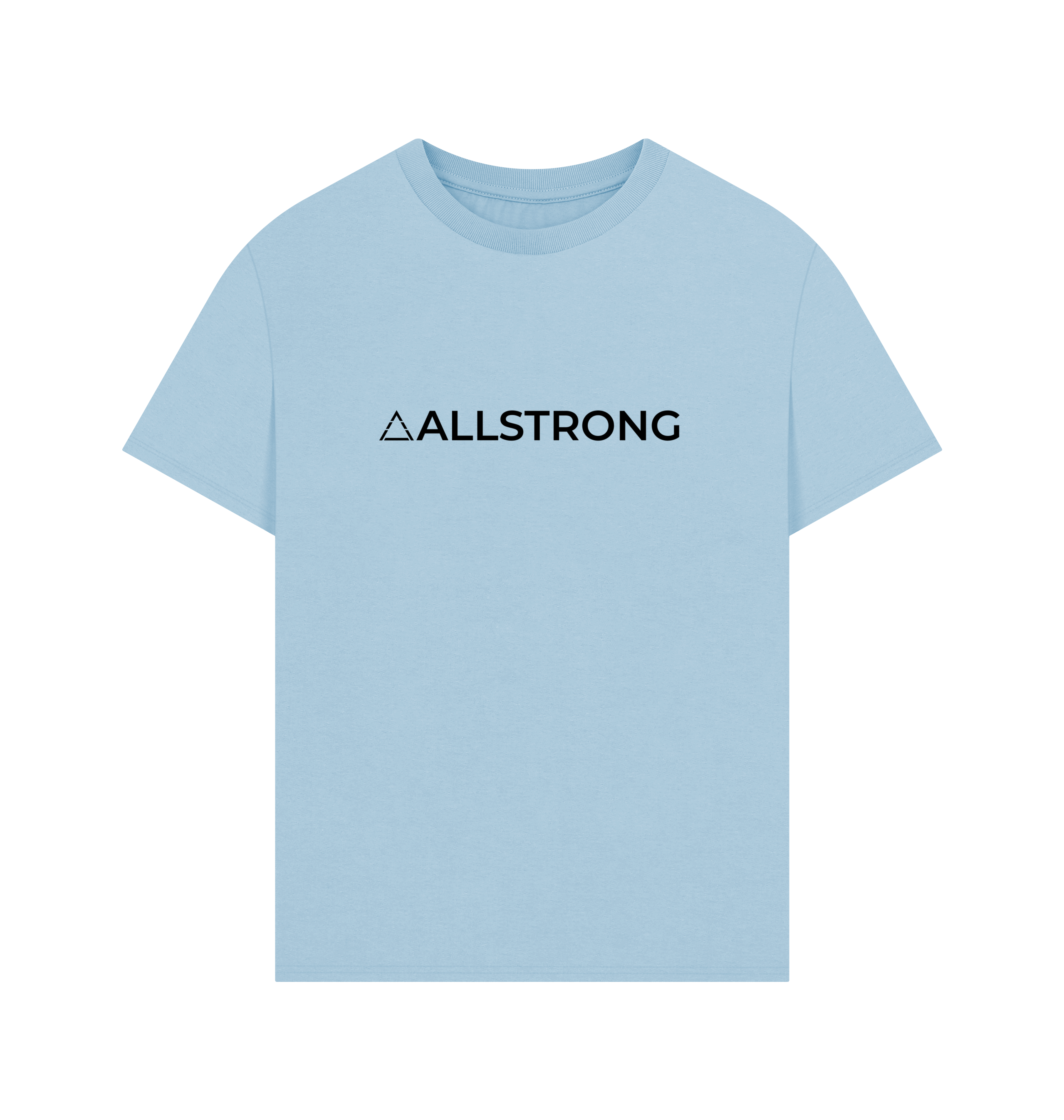 Milky Blue Printed T-shirt Front