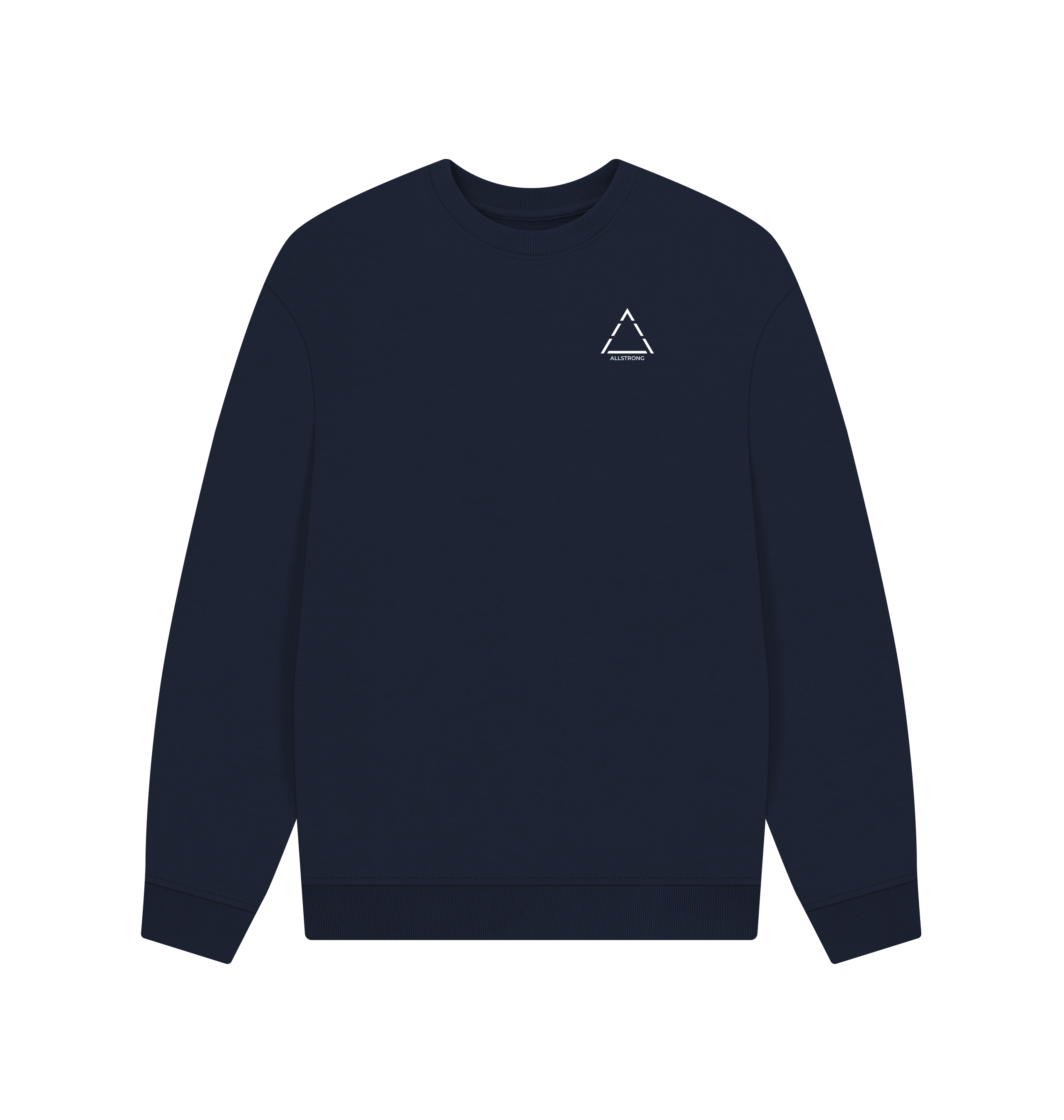 Navy Blue Printed Sweater Front