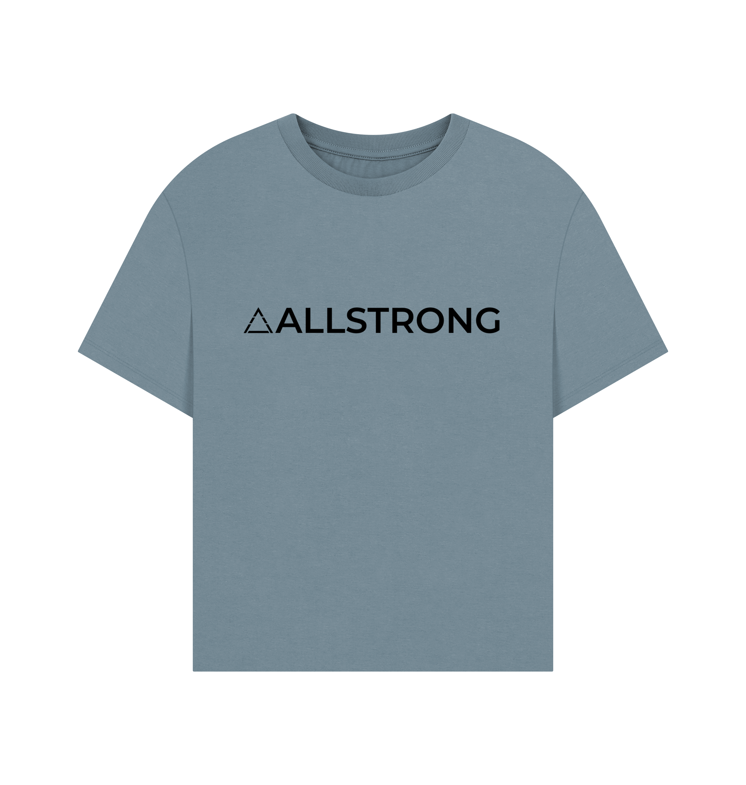 Stone Blue Printed T-shirt Front