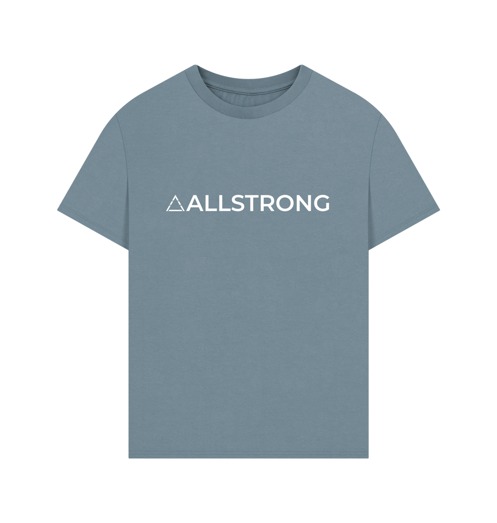 Stone Blue Printed T-shirt Front