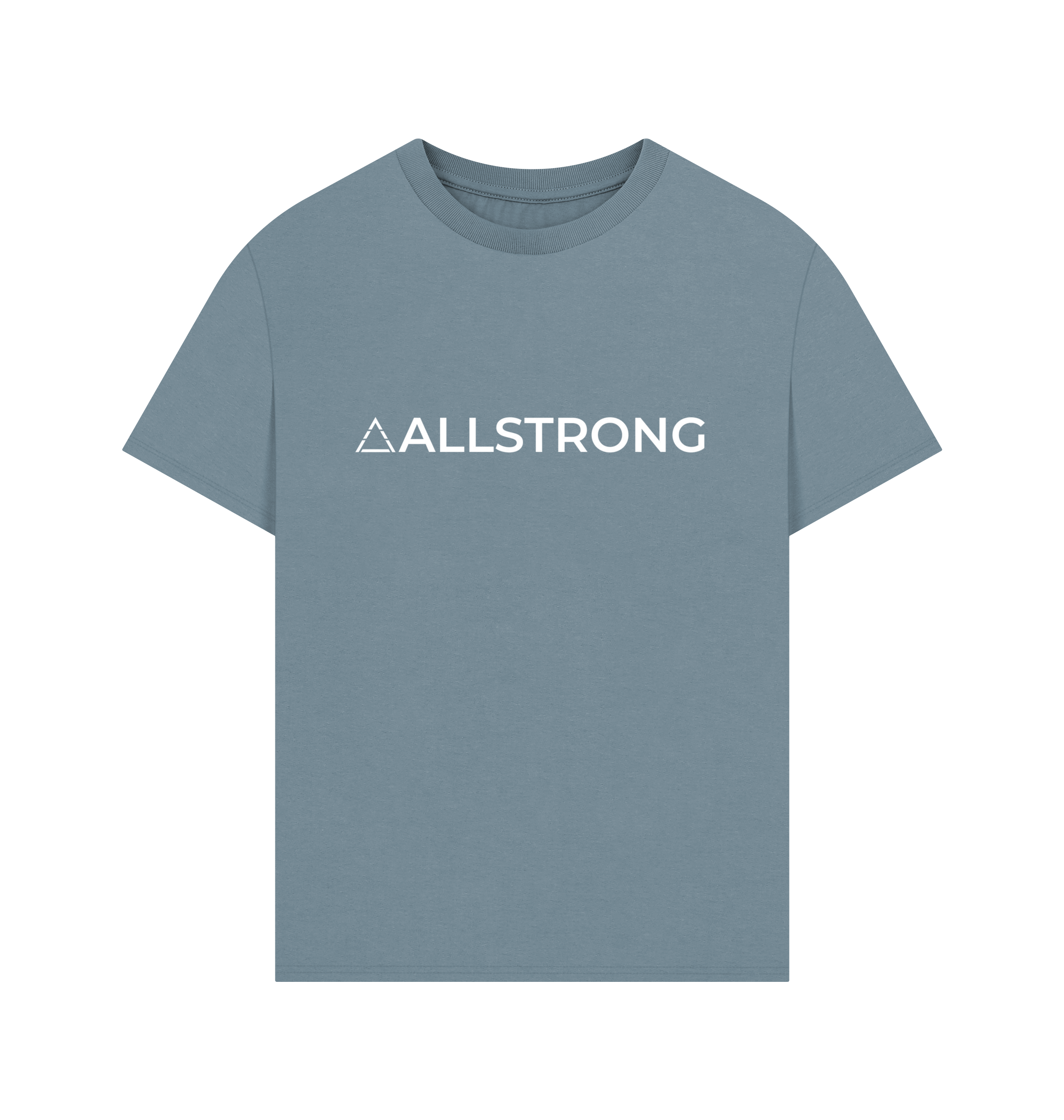 Stone Blue Printed T-shirt Front