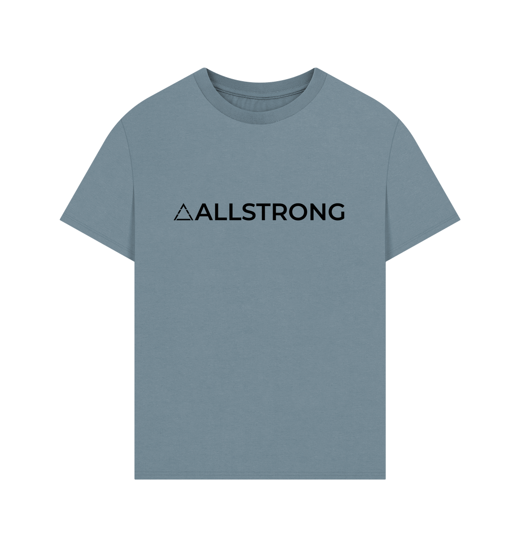 Stone Blue Printed T-shirt Front