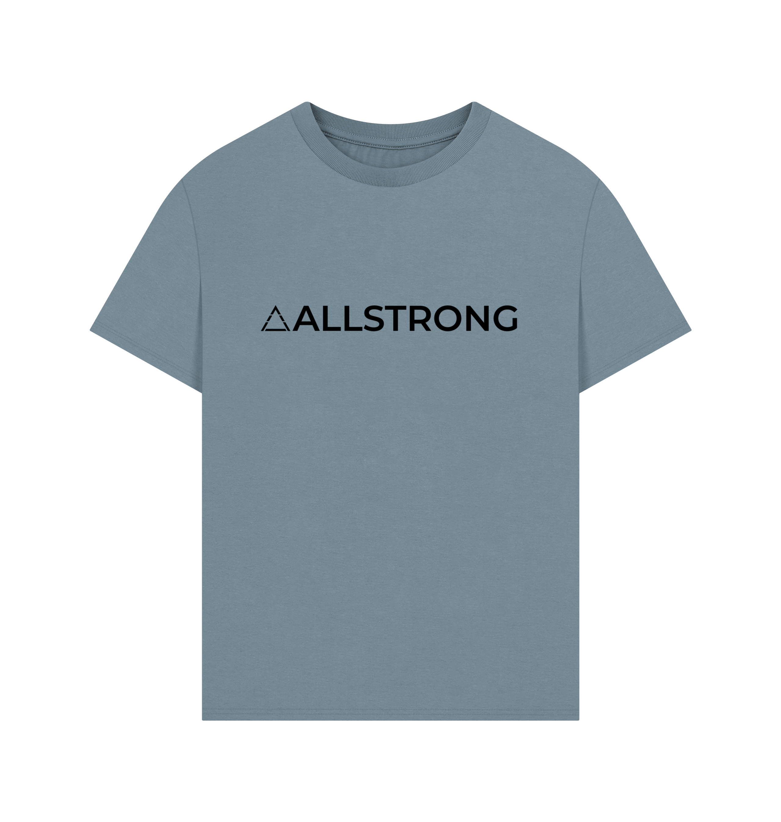 Stone Blue Printed T-shirt Front