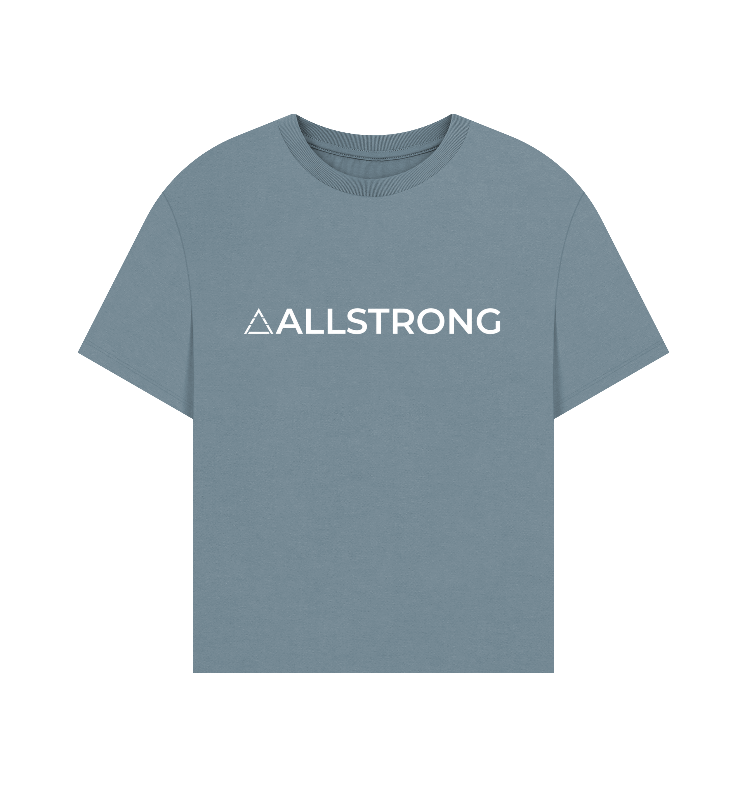 Stone Blue Printed T-shirt Front