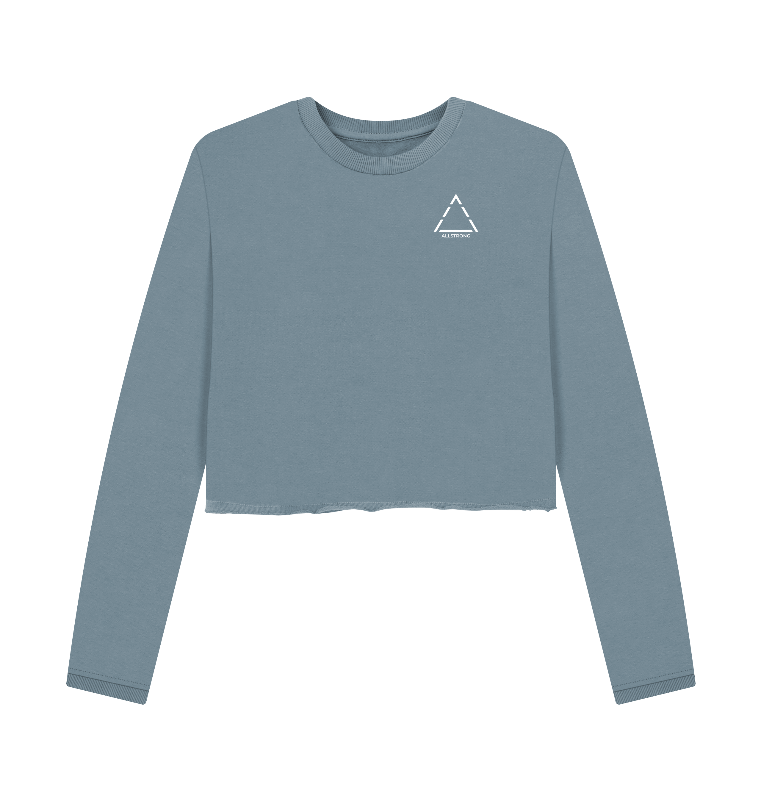 Stone Blue Printed Boxy Jumpers Front