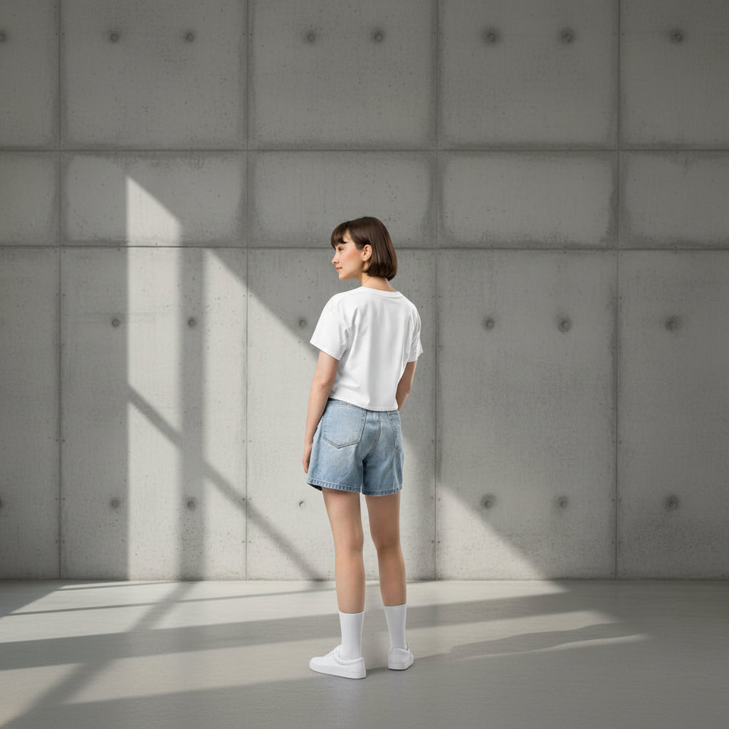 ALLSTRONG womens-crop-top-white - Back